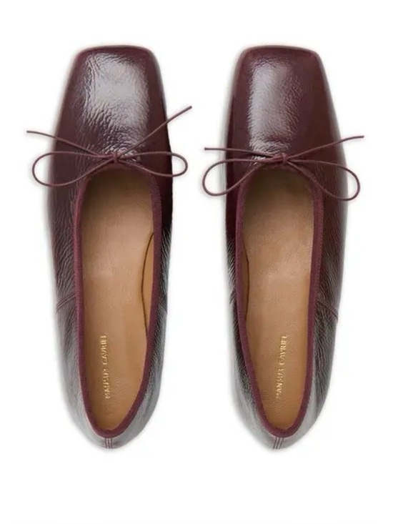 Mansur Gavriel Shoes - MANSUR GAVRIEL Square Toe Ballerina Flats - Oxblood sz 39